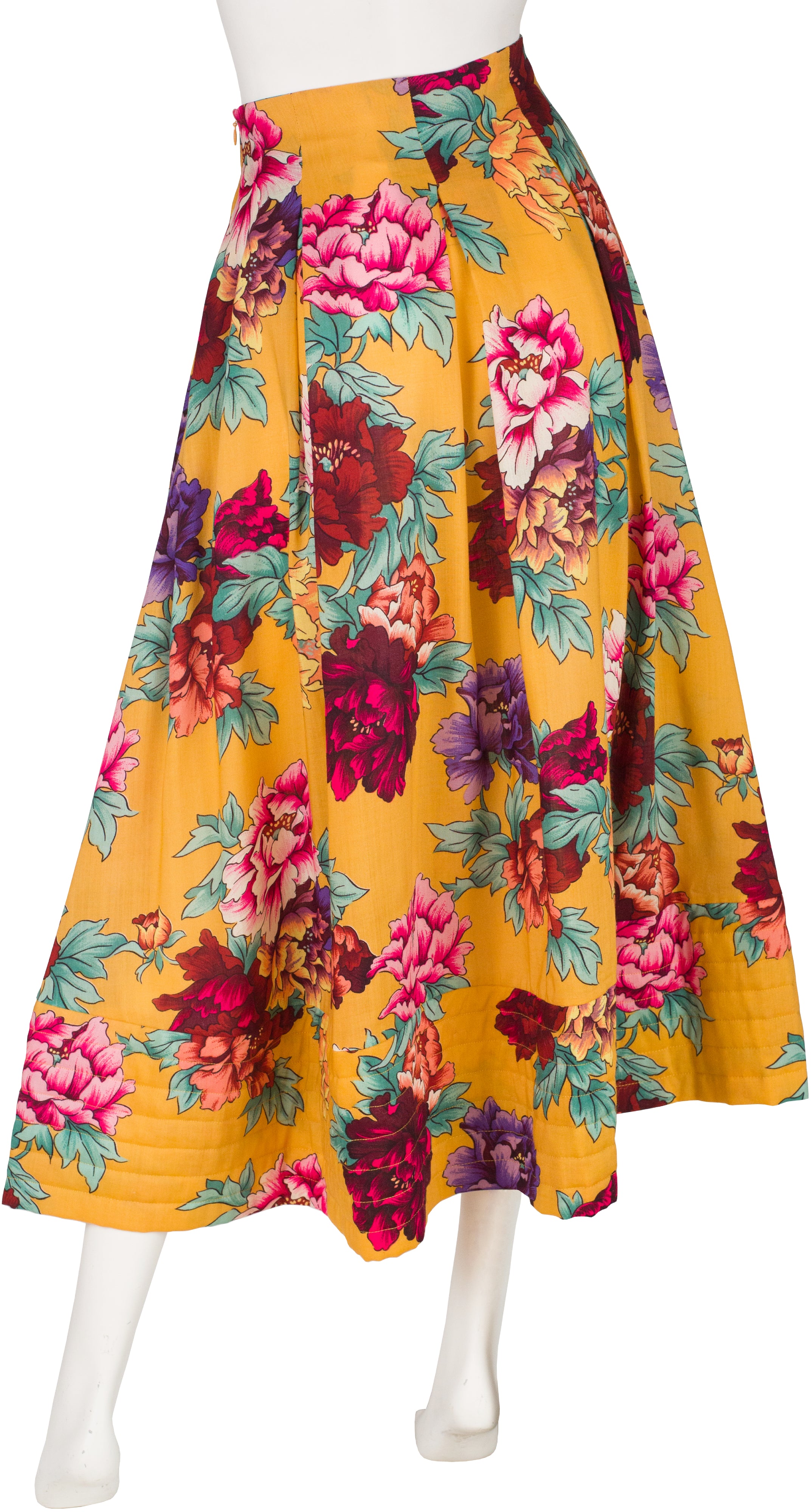 france vintage flower quilting skirt.
