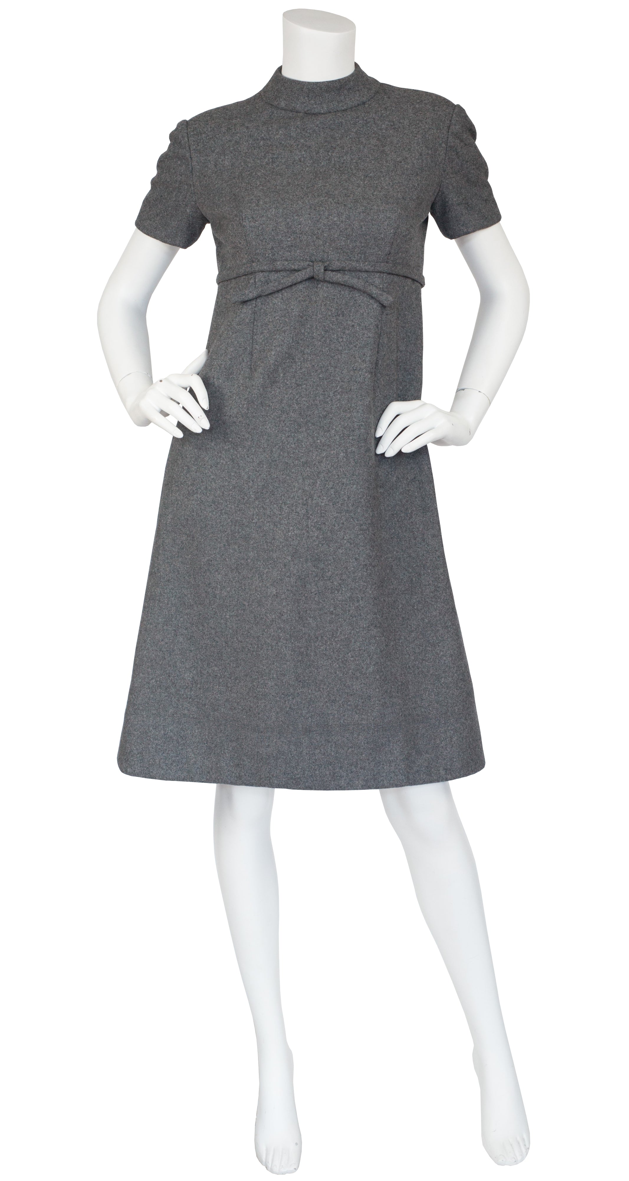 Christian Dior 1960s Vintage Mod Gray Wool A-Line Dress Featherstone Vintage Christian Dior 1960s Vintage Mod Gray Wool A-Line Dress Featherstone Vintage
