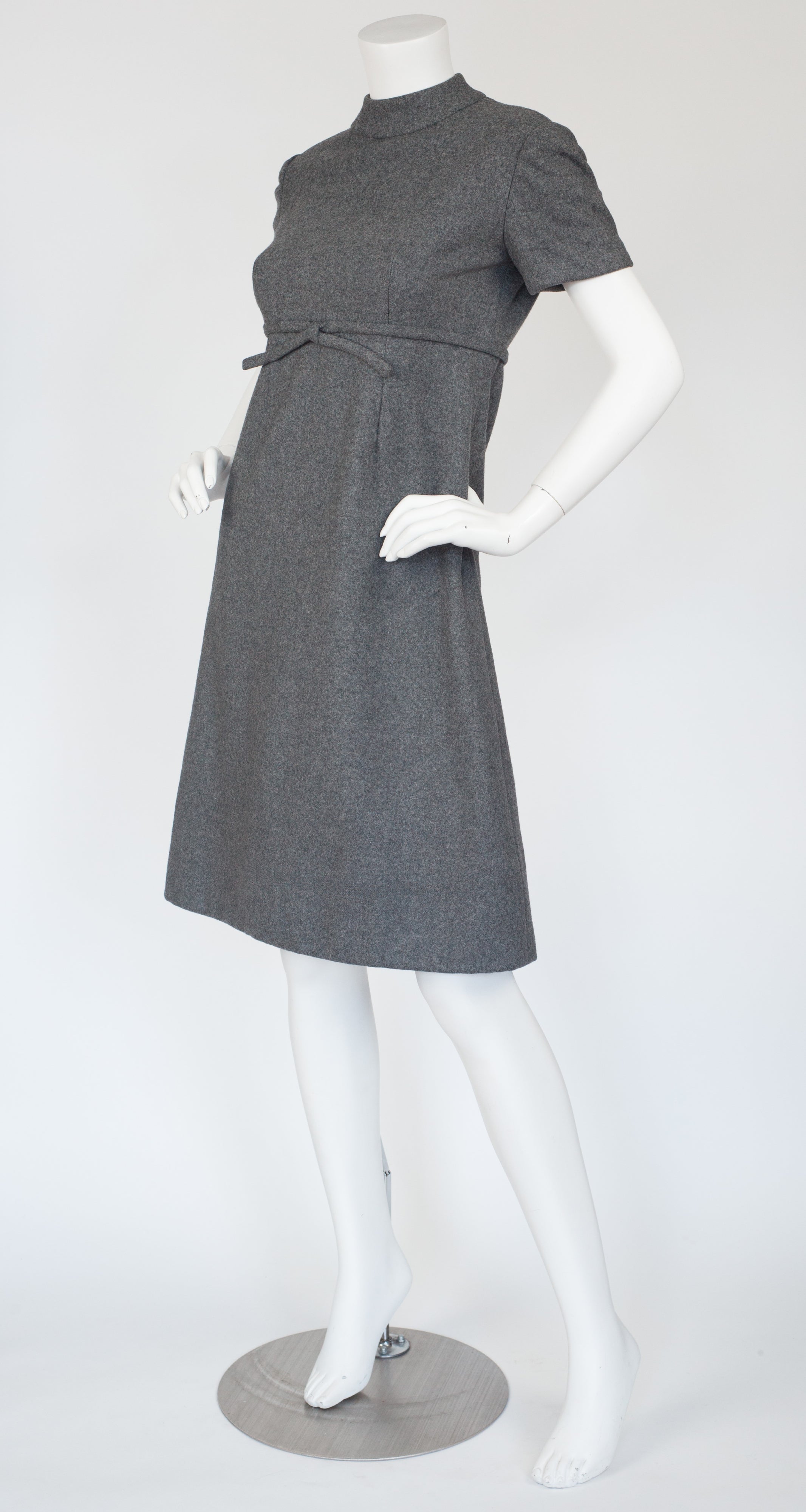 Christian Dior 1960s Vintage Mod Gray Wool A-Line Dress Featherstone Vintage Christian Dior 1960s Vintage Mod Gray Wool A-Line Dress Featherstone Vintage