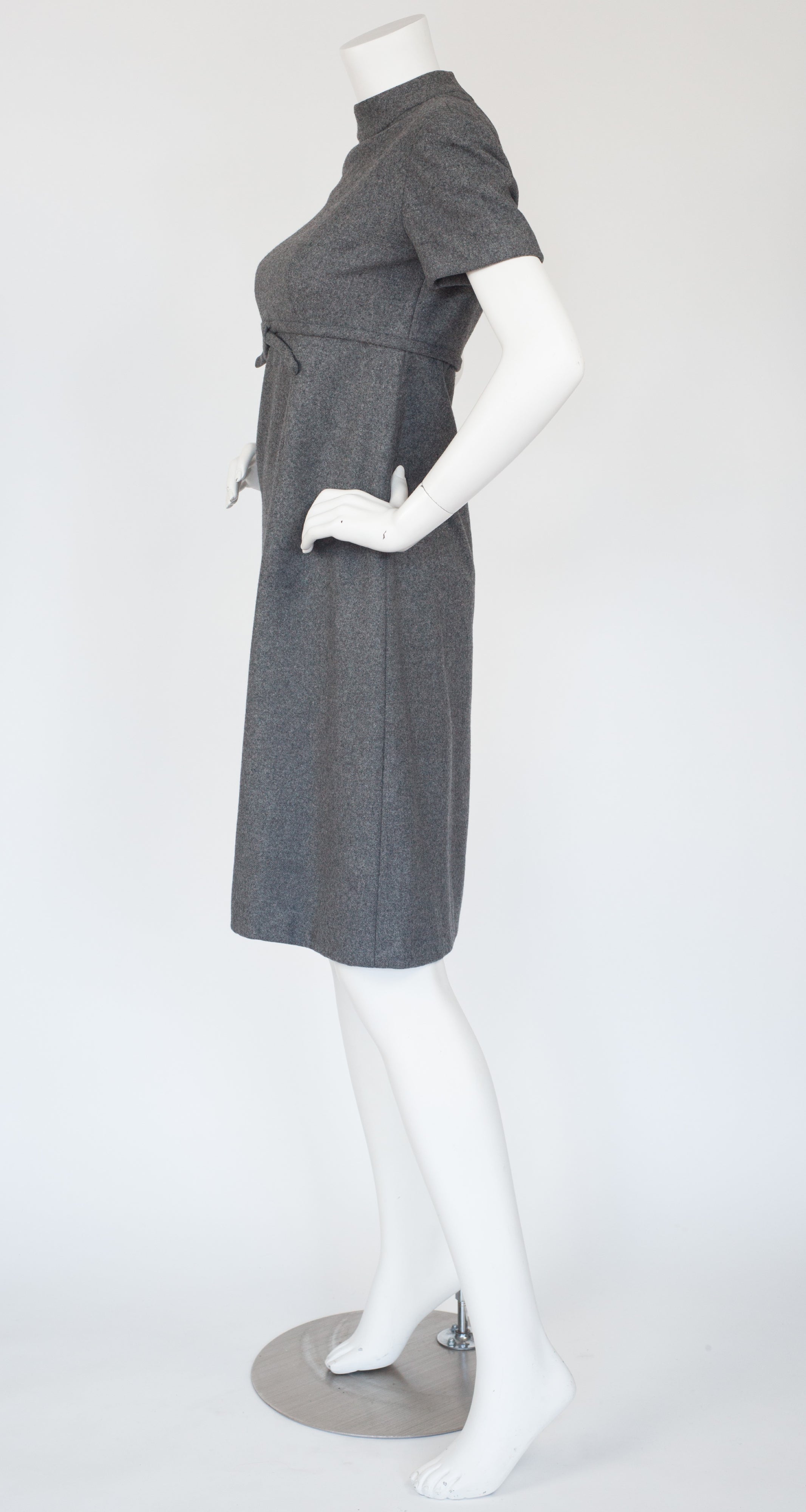 Christian Dior 1960s Vintage Mod Gray Wool A-Line Dress Featherstone Vintage Christian Dior 1960s Vintage Mod Gray Wool A-Line Dress Featherstone Vintage