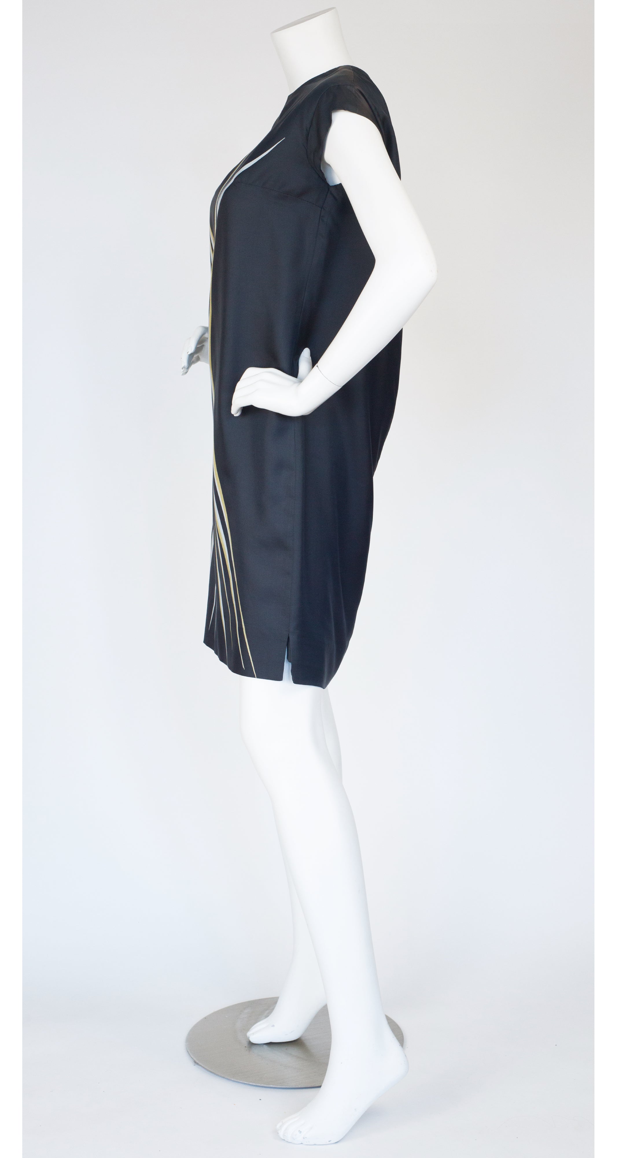 1960s Modernist Print Silk Shift Dress