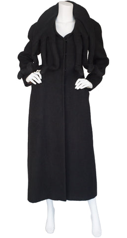 1988-89 F/W Avant-Garde Tentacle Black Wool Coat