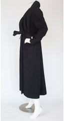 1980s Avant-Garde Tentacle Black Wool Coat