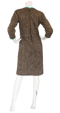 1960s French Couture Bouclé Day Dress