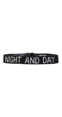 1982 S/S Runway "NIGHT AND DAY" Rhinestone Suede Belt