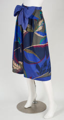 1980s Leaf Print Cotton High-Waisted Culottes