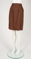 1980s Striped Brown Wool Three-Piece Outfit