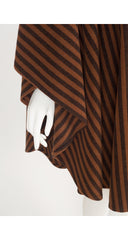 1980s Striped Brown Wool Three-Piece Outfit