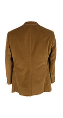 2000s Men's Ochre Cotton Velvet Two-Button Blazer