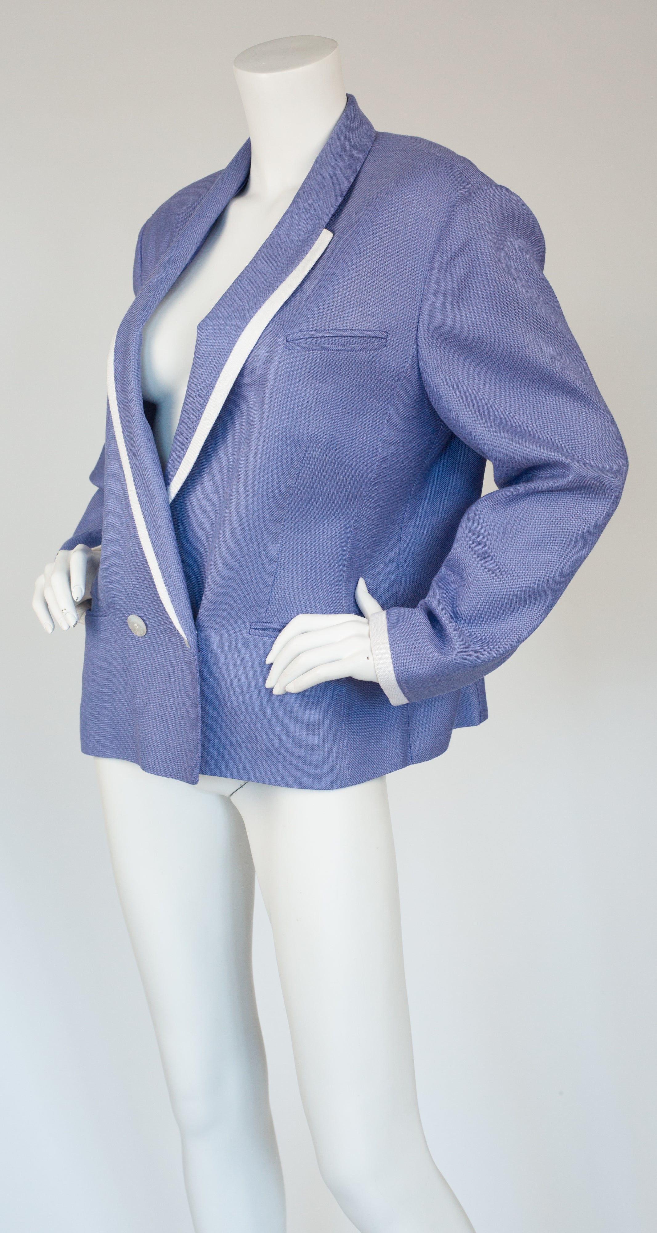 1980s Lavender Collared Blazer Jacket