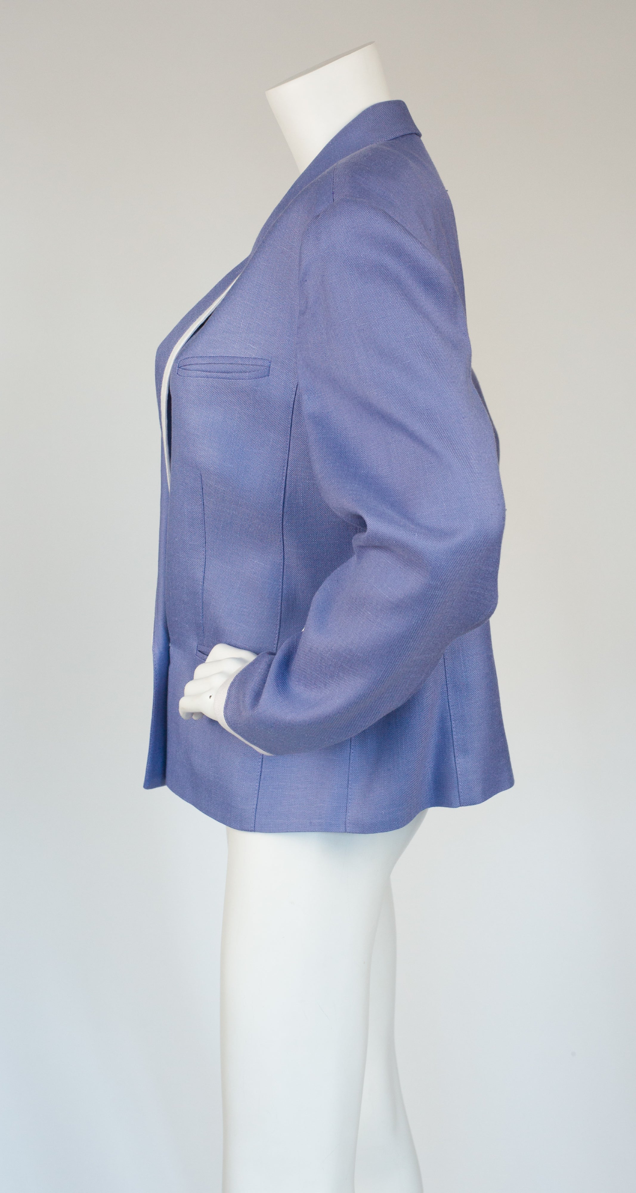 1980s Lavender Collared Blazer Jacket