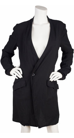 Contemporary Black Cotton Gauze Light Jacket