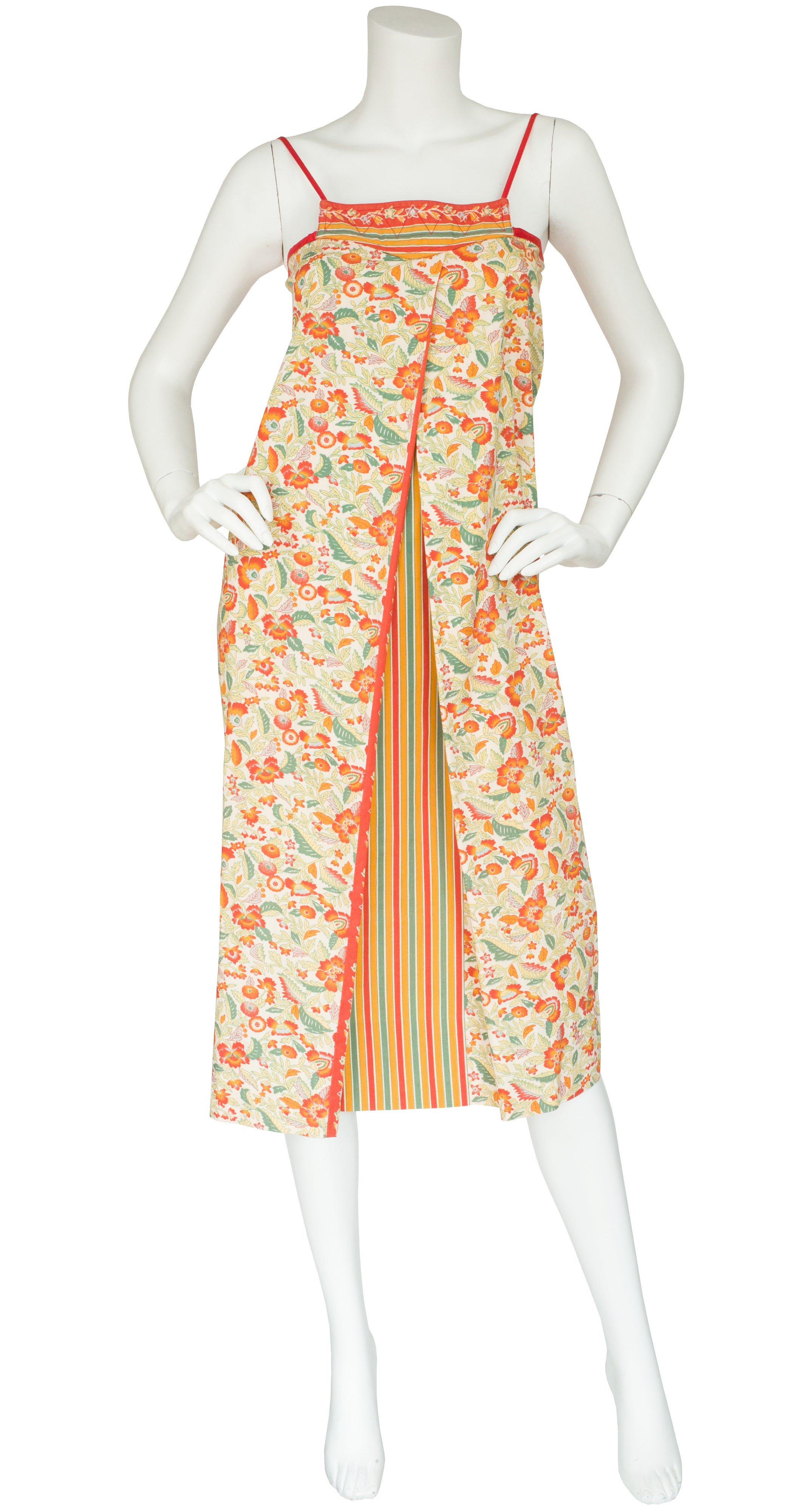 1976 S/S Documented Floral Cotton Summer Dress