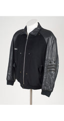 1982 F/W Black Wool & Leather Aviator Bomber Jacket
