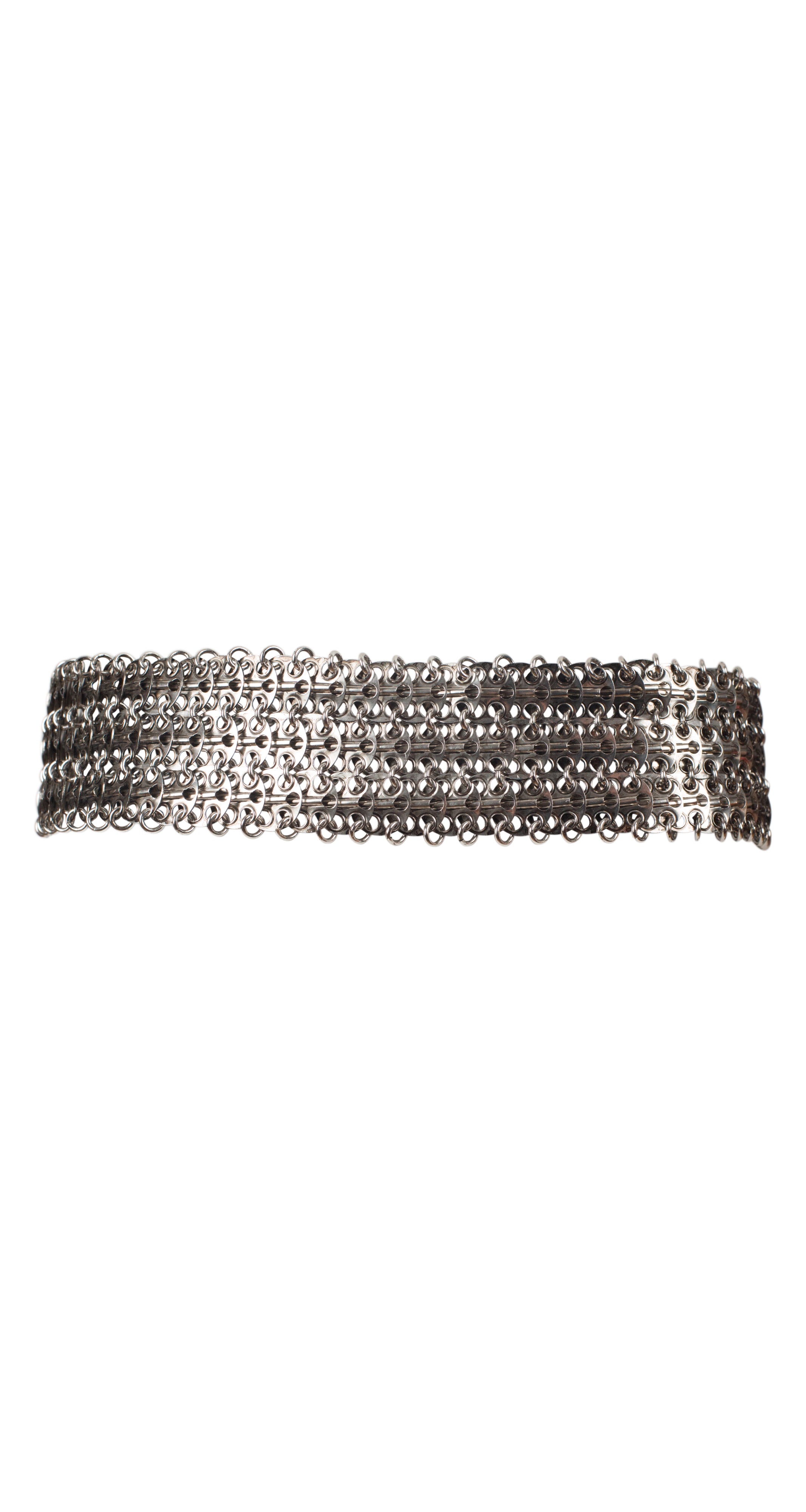 1960s Paco Rabanne Style Metal Chain Mail Belt