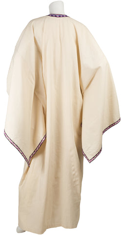 Miss Egypt 1970s Psychedelic Embroidered Cotton Caftan