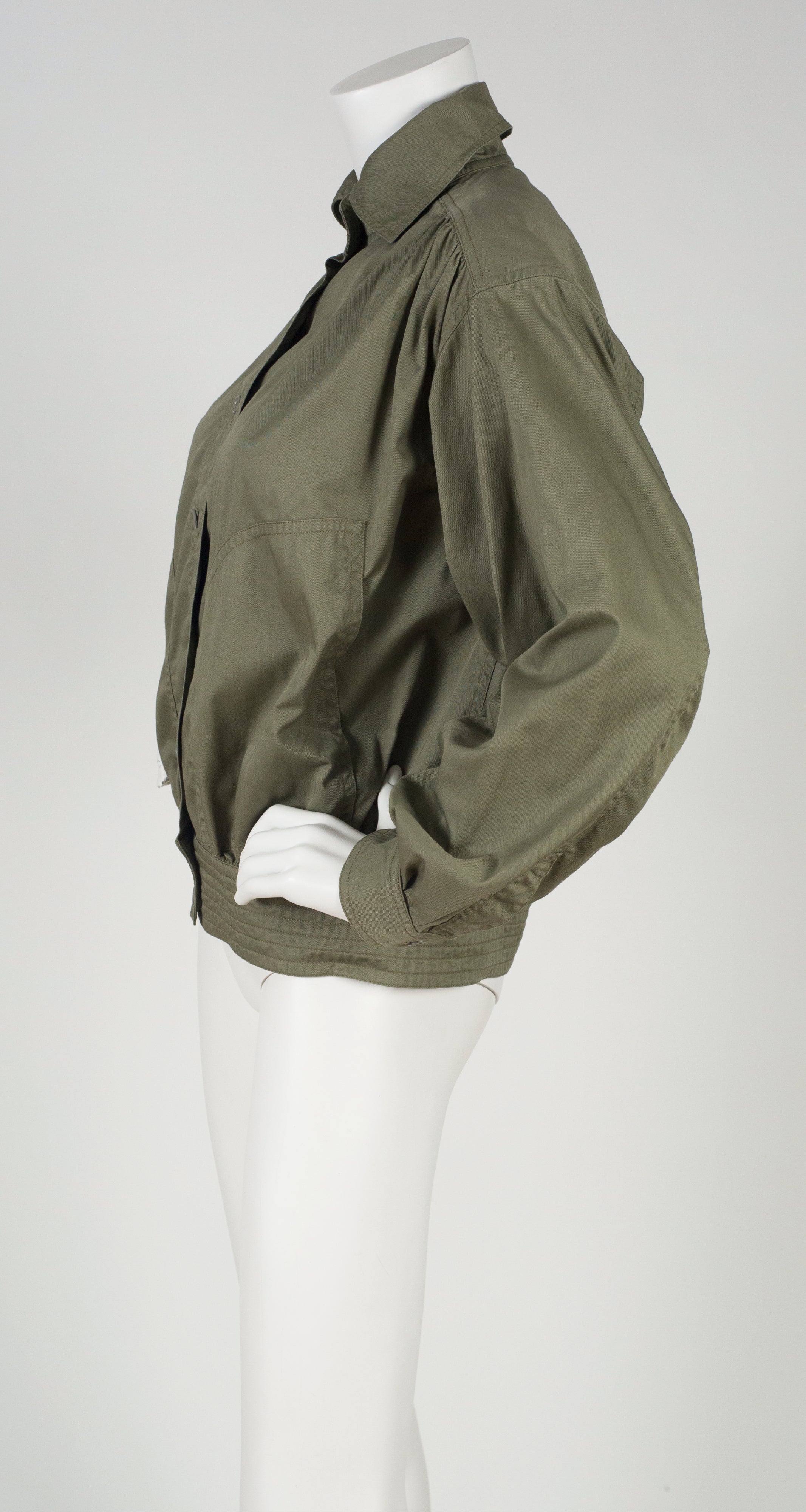 1978 S/S Army Green Cotton Bomber Jacket