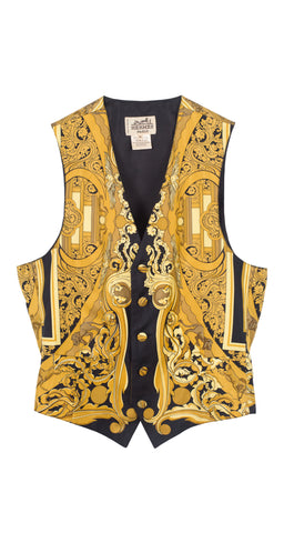 1994 Men's "Animaux Solaires" Silk Twill Waistcoat