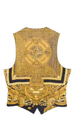1994 Men's "Animaux Solaires" Silk Twill Waistcoat