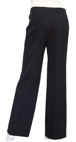 1970s Black Wool Wide-Leg Trousers