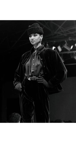 1984-85 F/W Runway Navy Cotton Velvet Jacket