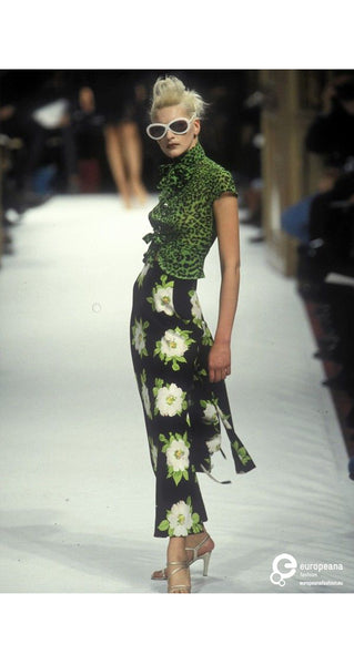 Emanuel Ungaro Haute Couture 1997 S/S Floral Crepe de Chine