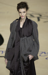 2003 F/W Avant-Garde Black Wool Draped Coat