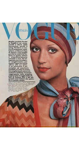 1973 S/S Documented Zig-Zag Knit Sweater & Skirt Set