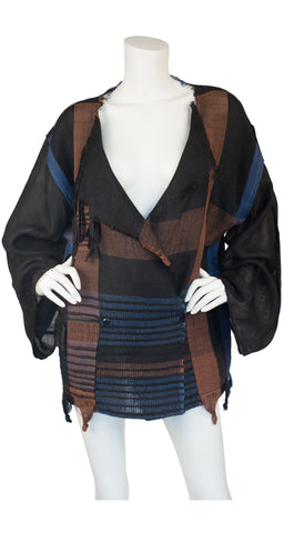 1984 S/S Documented Linen & Suede Tassel Jacket