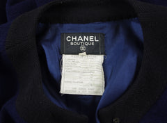1984-85 A/W Navy & Black Wool Knit Dress