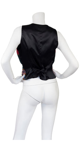 1990s "Time Seven" Silk Patchwork Vest