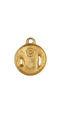 1990s Ship Motif Gold-Plated Pendant Charm