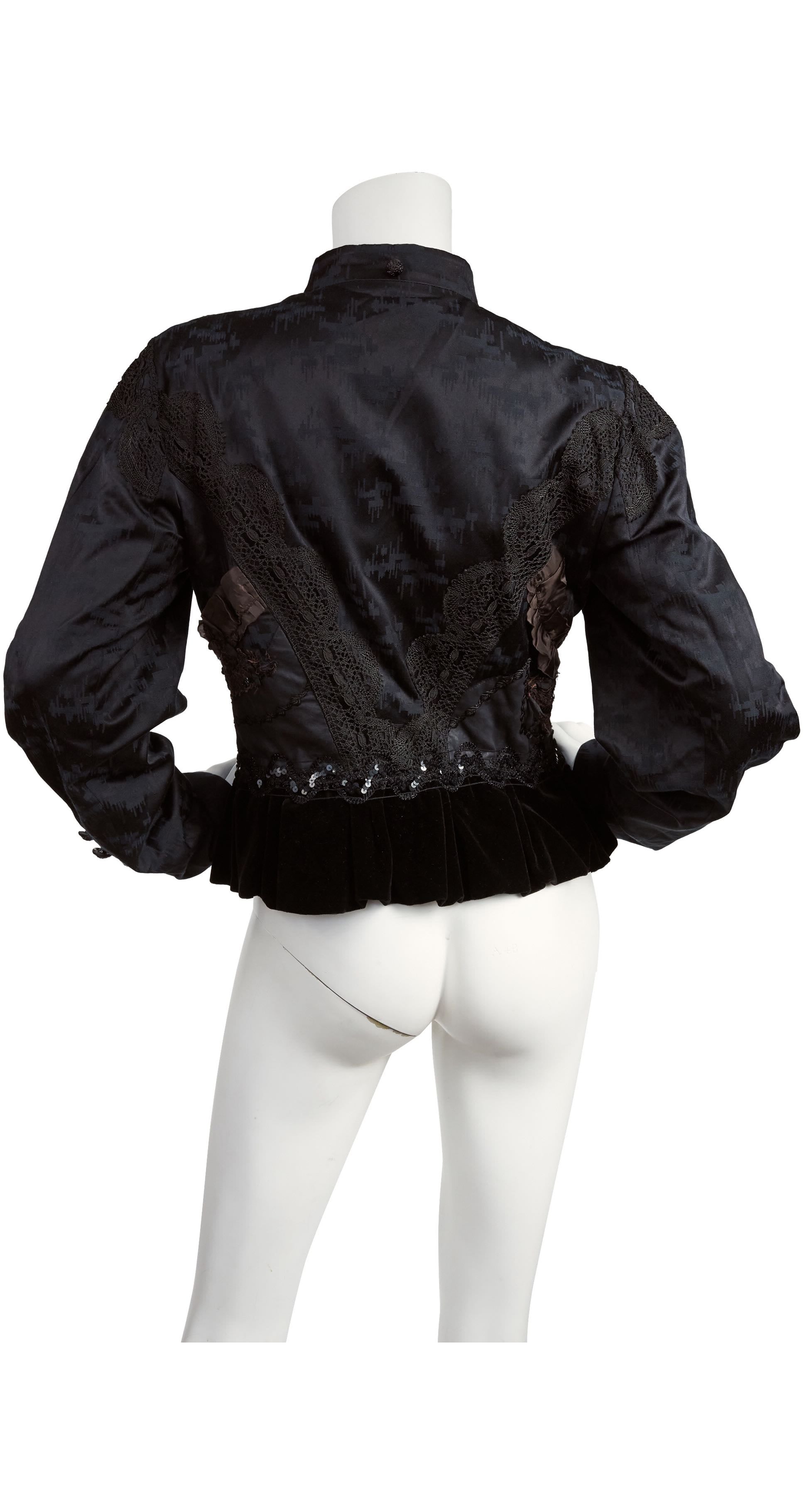 2000s "Bazar"  Black Victorian Mourning Jacket