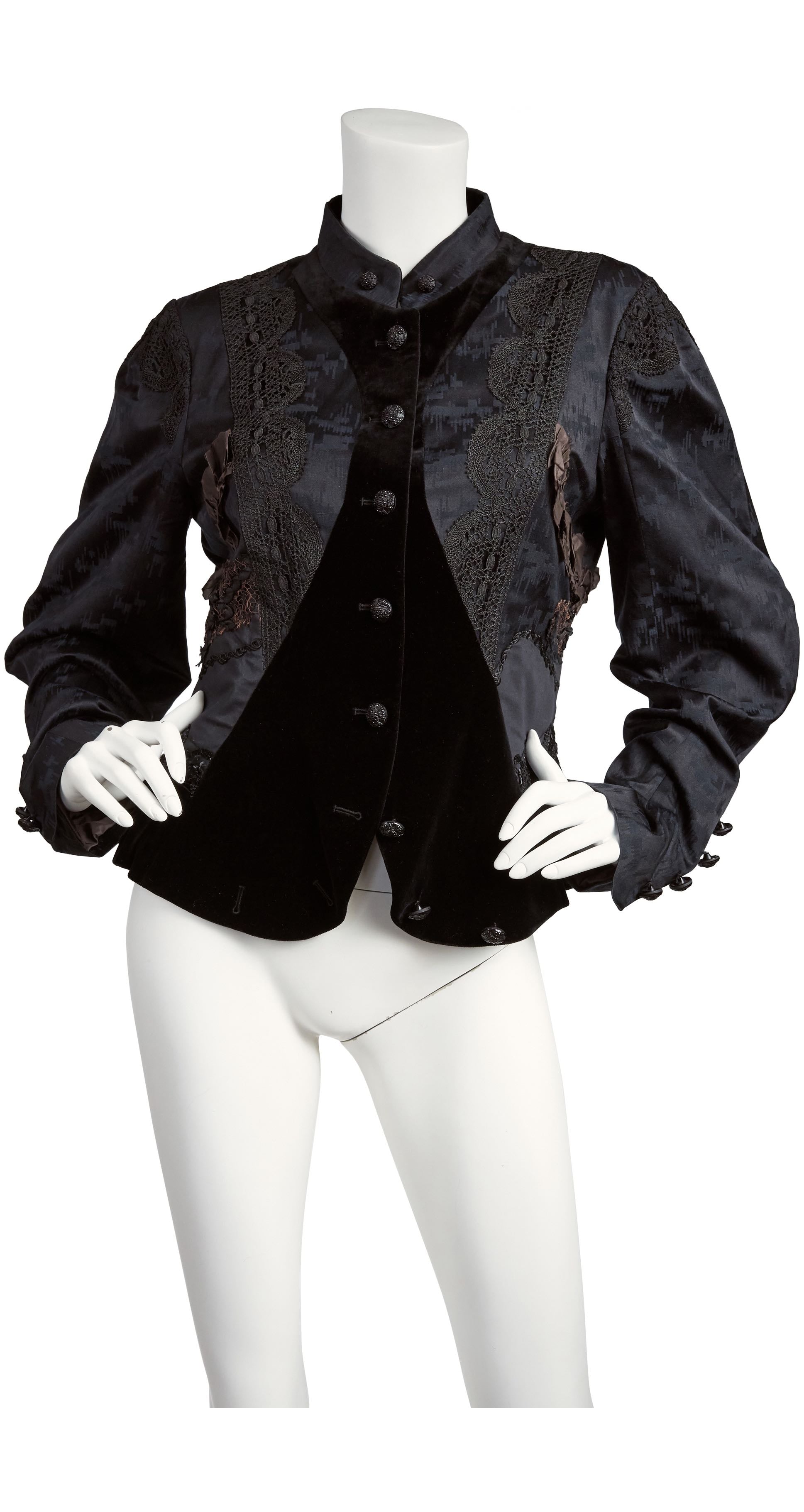 2000s "Bazar"  Black Victorian Mourning Jacket