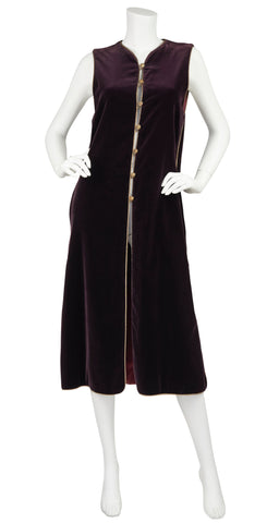 1976 F/W Documented Russian Collection Dark Purple Velvet Tunic