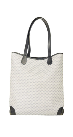 1980s Large GG Monogram Canvas & Leather Tote
