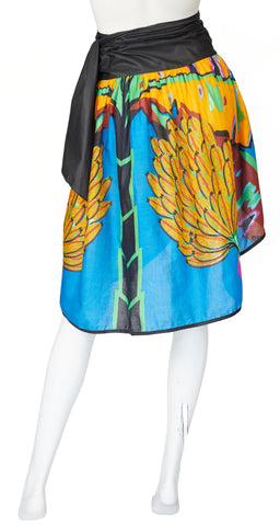 1980s Banana Print Cotton Beach Sarong