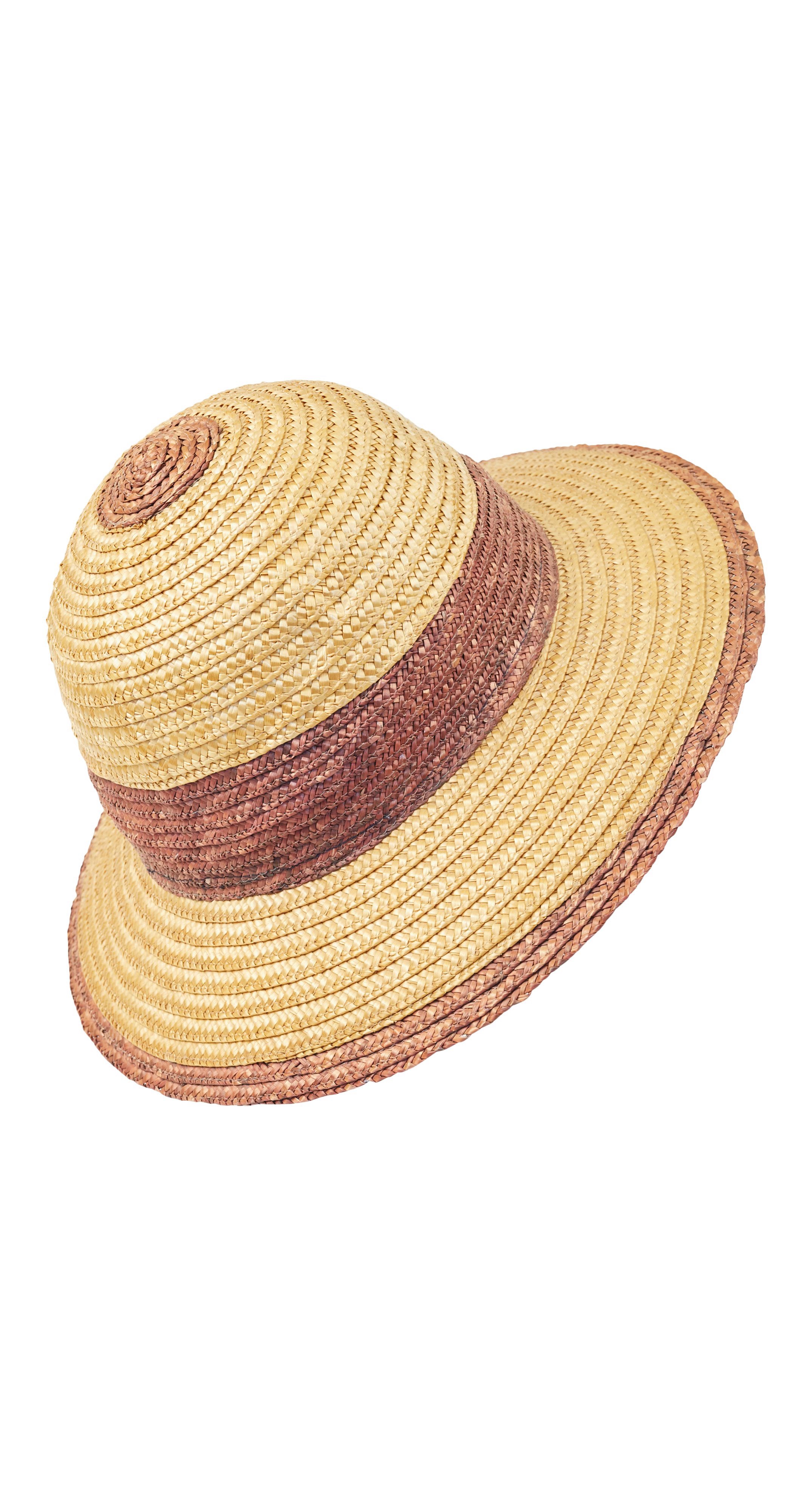 1970s Safari-Style Straw Sun Hat