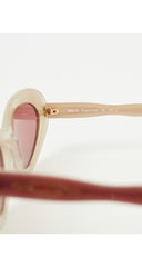 1950s Style Gold & Pink Cat Eye Sunglasses Mod. AS50404