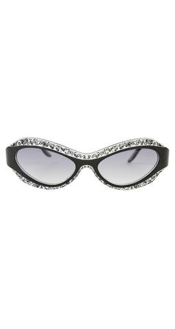 1950s Style Black & White Cat Eye Sunglasses Mod. AS50101