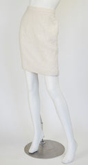 1996 Cruise Cream Bouclé High-Waisted Mini Skirt