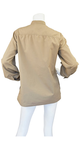 1970s Khaki Safari Style Long Sleeve Tunic