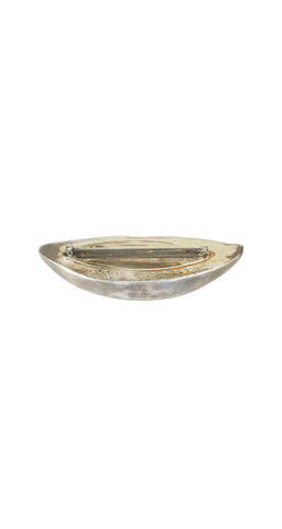 1980s French Surreal Bijoux Lips Silver Brooch