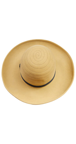 1960s Mod Beige Fur-Felt Wide Brim Hat