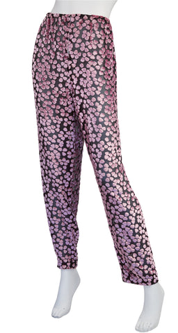 1970s Devore Chiffon High-Waisted Pants
