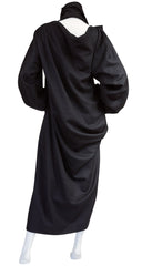 2003 F/W Avant-Garde Black Wool Draped Coat