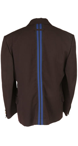 Neoprene Stripe & Eggplant Wool Blazer