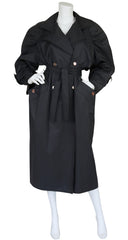 1980s Avant-Garde Double Breasted Trench Coat