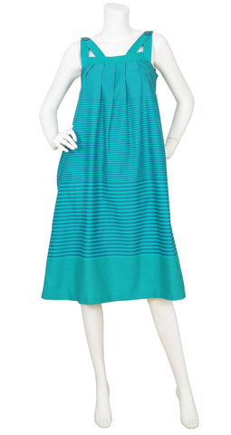 1970s Finnish Design Striped Cotton Tent Dress