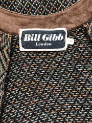 1970s Puff Shoulder Wool Wrap Cardigan